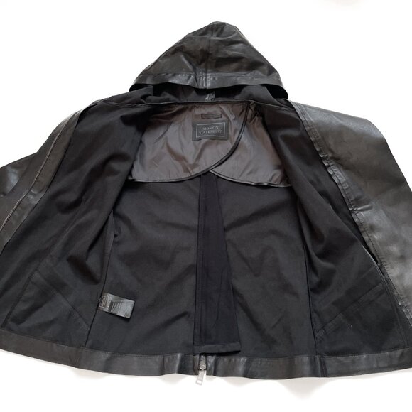 Mission Statement Passion Jacket Leather Hilary Swank Black Size 2 - Picture 10 of 16